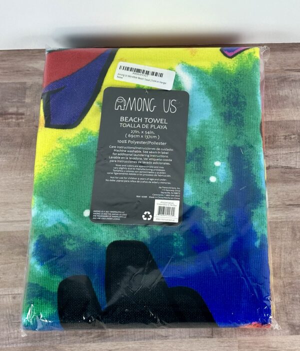 Among Us 54” x 27” Microfiber Tie-Dye Beach Towel